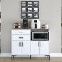 Hanah Home Gabinete Multipropósito Blanco y Nuez